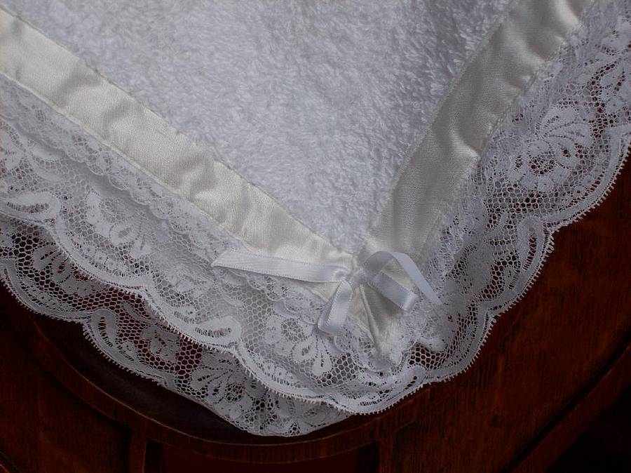 New Baby Girl / Christening Towel By Little Doves