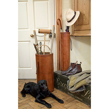 Personalised Leather Umbrella Stand Two Colours, 9 of 11
