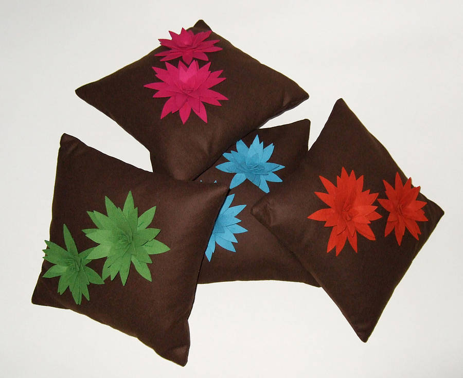 brown lily cushions by isolyn | notonthehighstreet.com