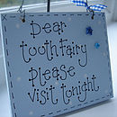 Tooth Fairy' Sign By Little Bird Designs | notonthehighstreet.com