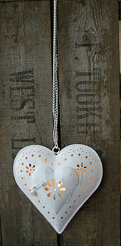Cream Heart Lantern By Home & Glory | notonthehighstreet.com