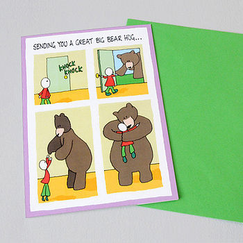 Bear Hug Greeting Card, 2 of 2