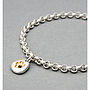 Pebble Bracelet Matt Silver With Gold Detail, thumbnail 2 of 5