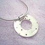 Patterned Silver And Diamond Necklace, thumbnail 4 of 5