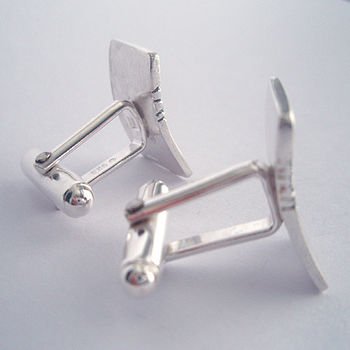 Sterling Silver Etched Cufflinks, 7 of 7