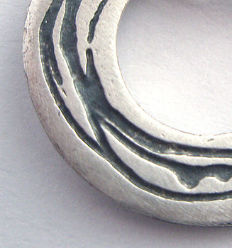 Etched Patterned Silver Necklace, 2 of 3