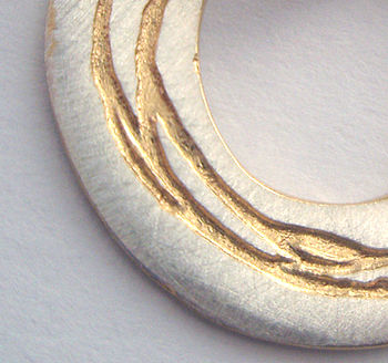 Silver Etched Necklace With Gold Detail, 4 of 4