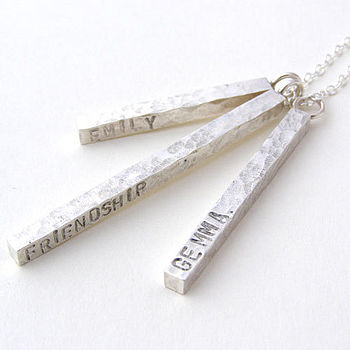 Personalised Silver Bar Necklace, 6 of 10