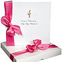 Gold Plated Cross Personalised Boxed Christening Card, thumbnail 4 of 6