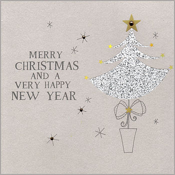 Handmade Glittery Christmas Card By Eggbert &amp; Daisy