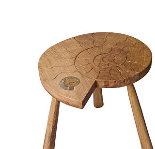 Hand Carved Oak Ammonite  Table, 5 of 6