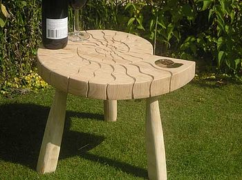 Hand Carved Oak Ammonite  Table, 4 of 6