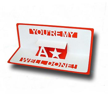 Personalised A Star Exam Results Pop Up Card, 5 of 6