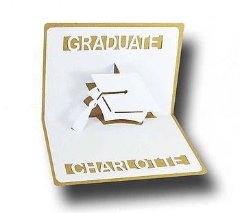 Personalised Graduation Cap Pop Up Card, 4 of 7