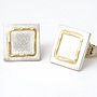 Handmade Studs With 18ct Yellow Gold Detail, thumbnail 1 of 4