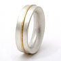 Eclipse Two Tone Sterling Silver And 18ct Gold Ring, thumbnail 1 of 9