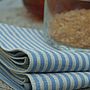 Striped Linen Cotton Kitchen Towels Set Jazz, thumbnail 6 of 9