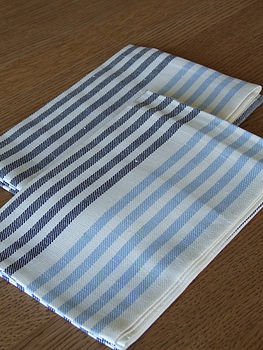 Striped Linen Cotton Kitchen Towels Set Jazz, 7 of 9
