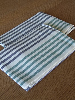 Striped Linen Cotton Kitchen Towels Set Jazz, 8 of 9