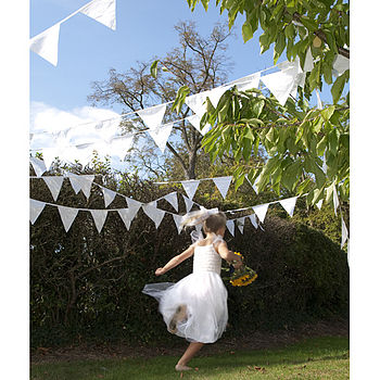 White Cotton Bunting For Weddings, 2 of 4