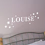 Personalised Name Stars Wall Sticker, thumbnail 2 of 6