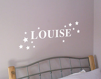 Personalised Name Stars Wall Sticker, 2 of 6