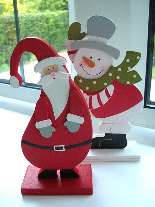 Christmas Wooden Santa Or Snowman By Tailored Chocolates And Gifts