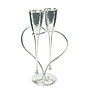Silver Plated 'Entwined Heart' Lovers Flutes, thumbnail 2 of 4