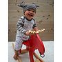 Baby Reindeer Hat Grey, thumbnail 3 of 6
