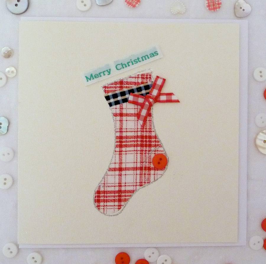  Merry Christmas Stocking Card By Buttongirl Designs