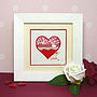 Handmade Framed Love Heart Artwork, thumbnail 1 of 3