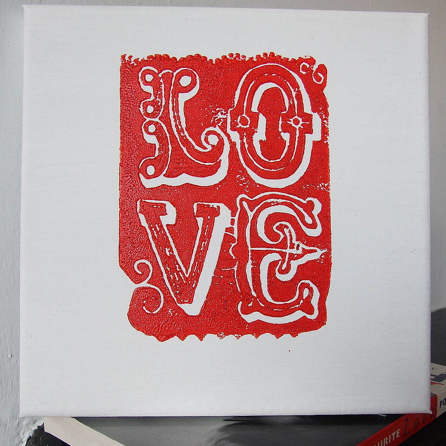 'love' Hand Printed Canvas By Something Wonderful Design ...