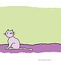  Stalking Cat Greeting Card, thumbnail 2 of 6