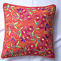 Embroidered Floral Cushion, thumbnail 4 of 7