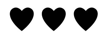 Set Of Three Hearts Wall Sticker, 2 of 4