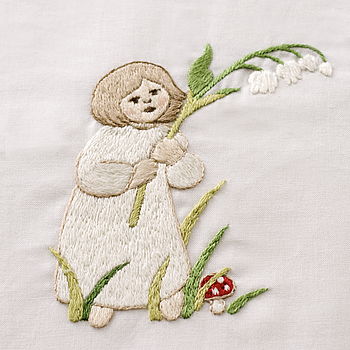 Hand Embroidered Flower Children Quilt, 6 of 10