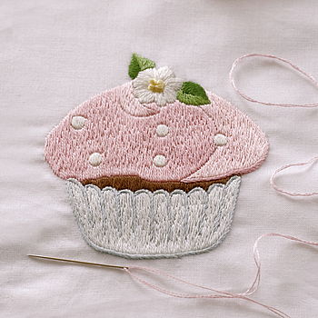 Hand Embroidered Cupcakes Quilt, 3 of 9