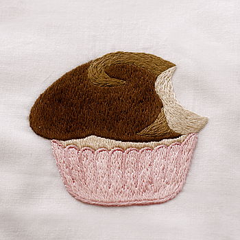 Hand Embroidered Cupcakes Quilt, 5 of 9