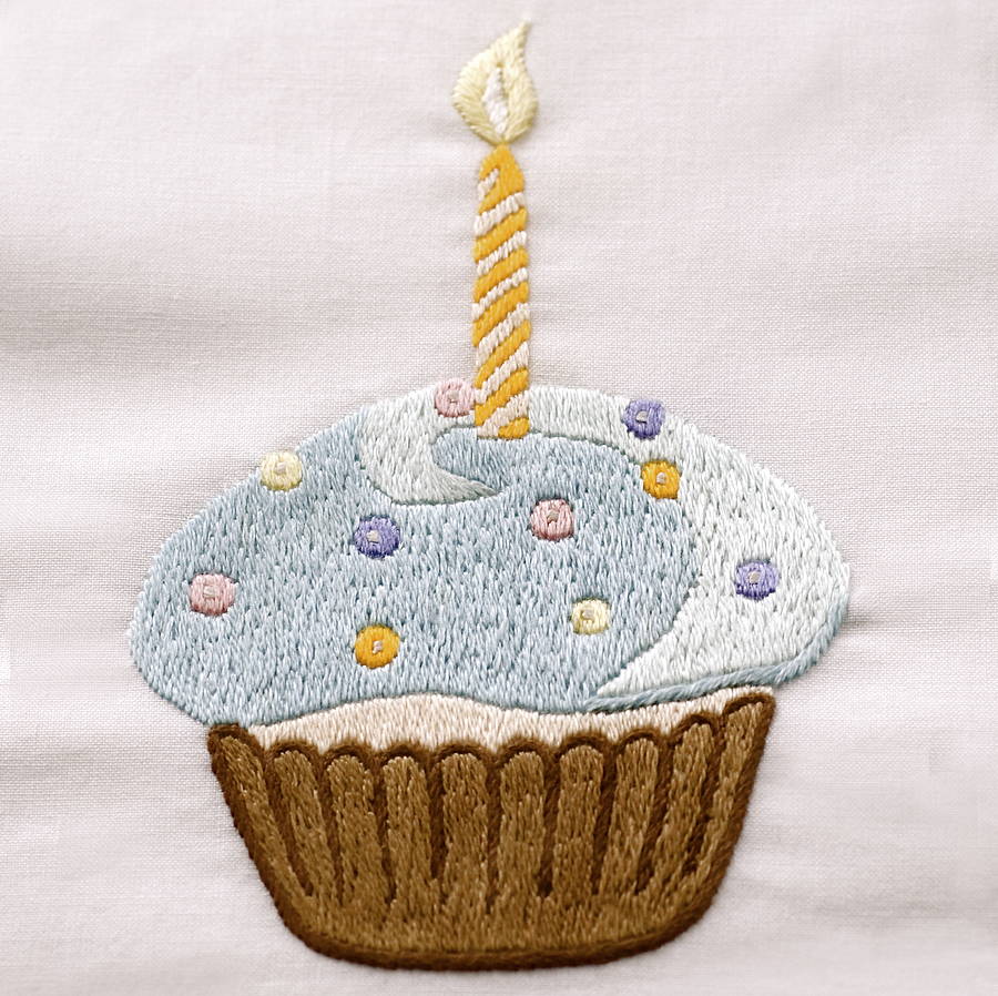 American Birthday Cake Bean Stitch Applique Design - Joy Kate Designs