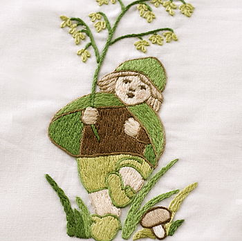 Hand Embroidered Flower Children Quilt, 8 of 10