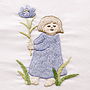 Hand Embroidered Flower Children Quilt, thumbnail 9 of 10