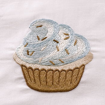 Hand Embroidered Cupcakes Quilt, 8 of 9