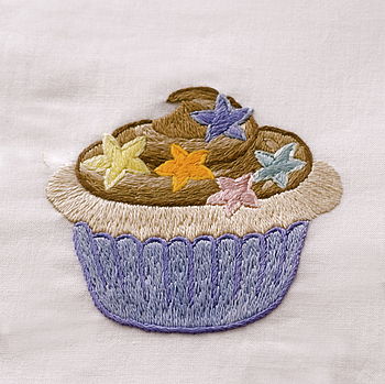 Hand Embroidered Cupcakes Quilt, 9 of 9