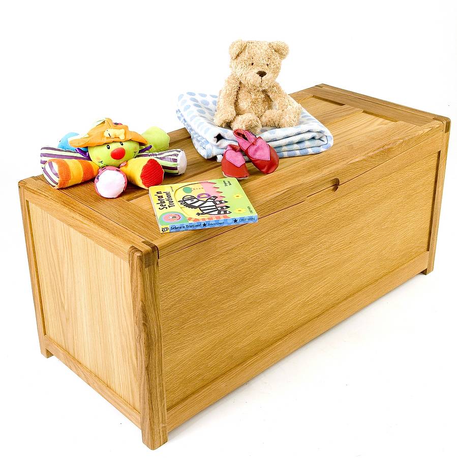 Oak Toy Box Ottoman By MijMoj Design