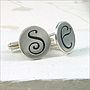 Personalised Silver Initial Cufflinks, thumbnail 4 of 11