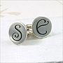 Personalised Silver Initial Cufflinks, thumbnail 5 of 11