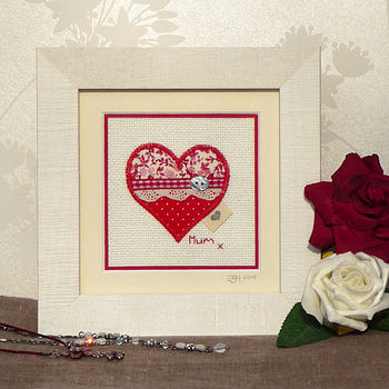 Handmade Framed Love Heart Artwork, 2 of 3