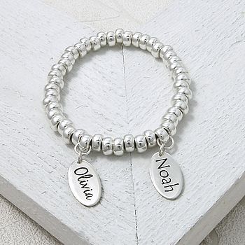 Handmade Personalised Silver Name Slinky Bracelet, 2 of 7