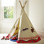 Canvas Tipi Play Tent And Personalised Flag, thumbnail 2 of 3