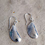 Silver Mussel Shell Earrings, thumbnail 4 of 5